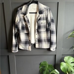 Lucky Brand Women’s  Black and White Plaid lined Jacket